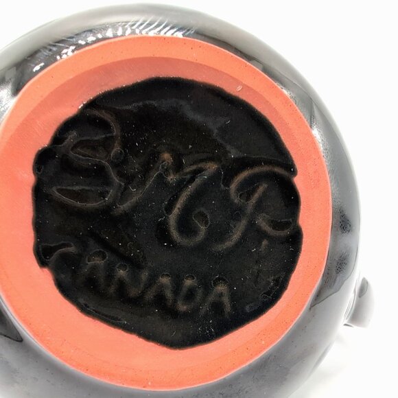 Vtg Blue Mountain Pottery BMP Blue/Green Drip Glaze Pitcher 4x5" Retro MCM VGC - Picture 10 of 10